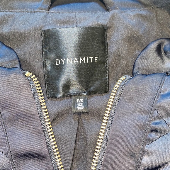 Navy blue bomber jacket in size small - Picture 3 of 3